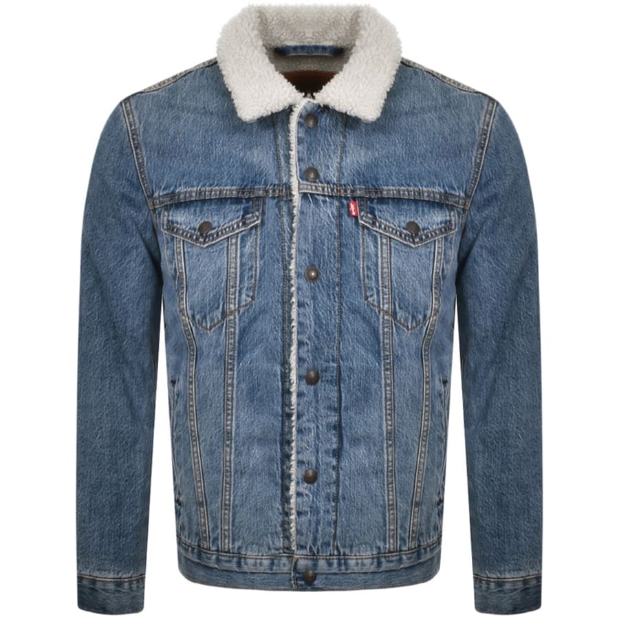 Alternative Image for ProductLevis Sherpa Trucker Denim Jacket Blue1